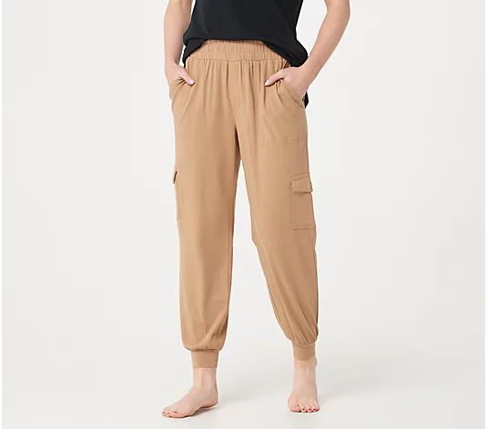 AnyBody Cozy Knit Cargo Jogger Pants with Pockets | QVC