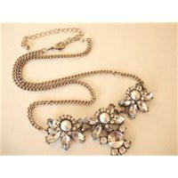 Rhinestone Pearl Necklace Flower Diamond Spring Gold Color Chain | Etsy (US)