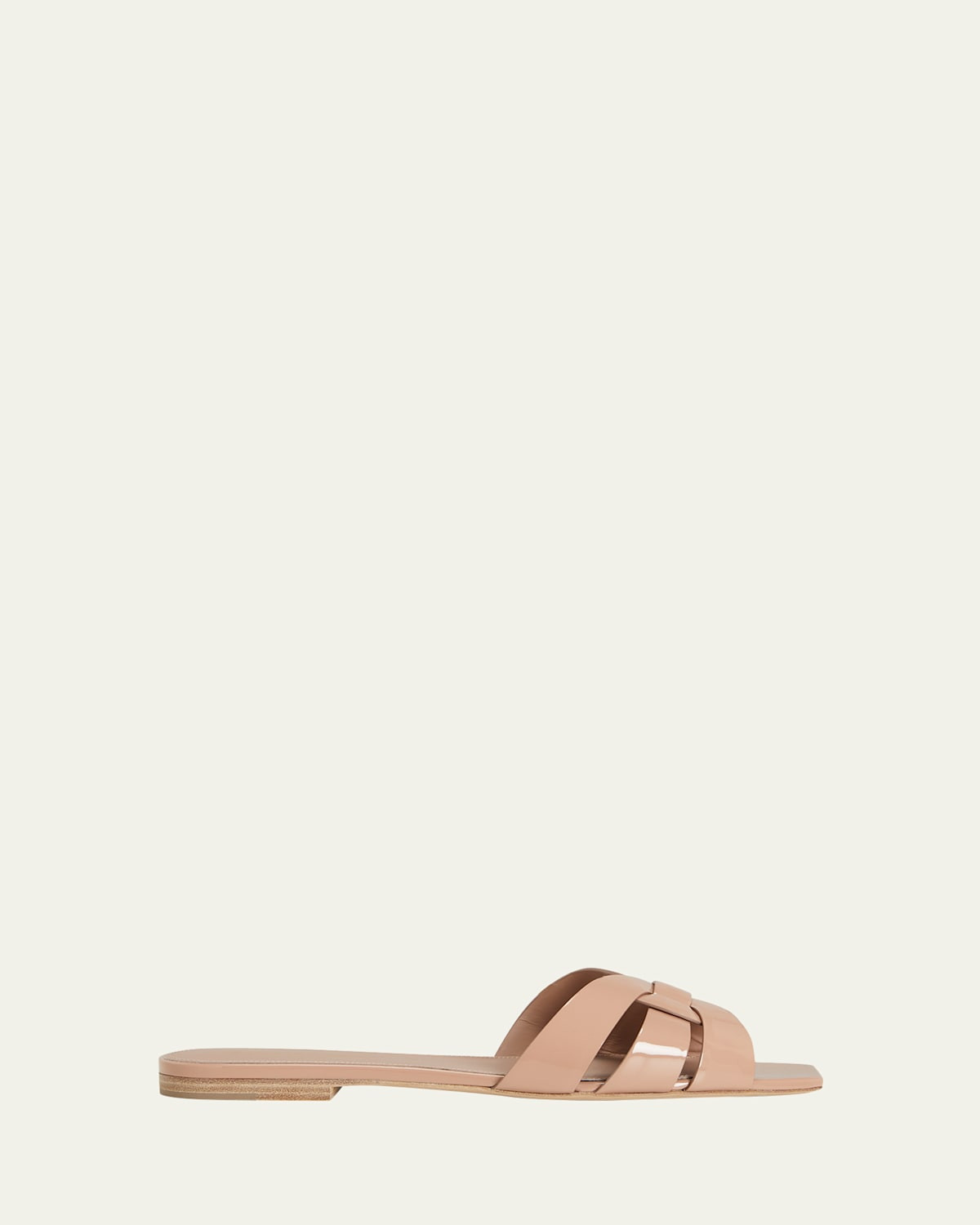Nu Pieds Woven Patent Flat Sandals | Bergdorf Goodman