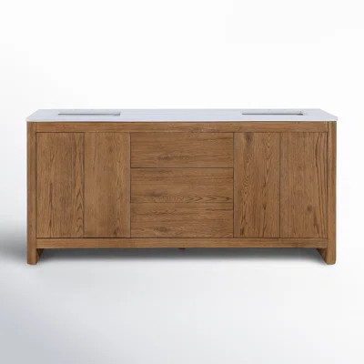 Raye 72" Double Bathroom Vanity Set with Quartz Top | Wayfair North America