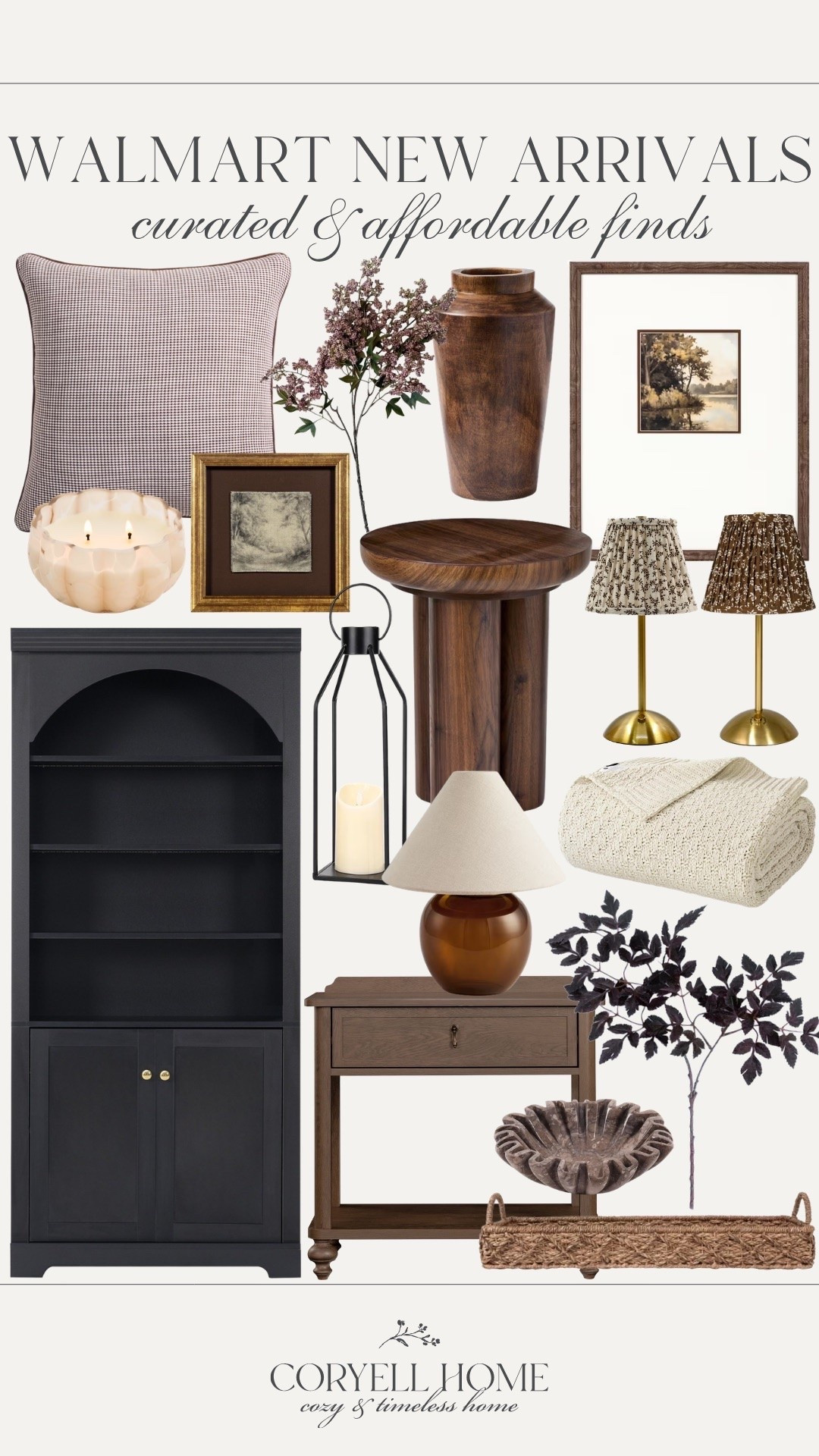 Walmart new arrivals 🤎 The prettiest finds for autumn, and for moody but classic home decor. Absolutely love these — especially that wood side table. I can’t believe these are Walmart finds!

#LTKHome #LTKSeasonal