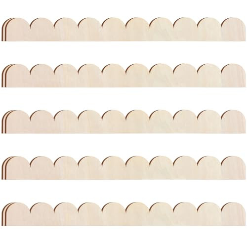 Unfinished Scalloped Decorative Wood Trim Scalloped Edge Decorative Wood Molding Cute DIY Mouldin... | Amazon (US)