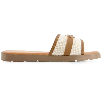Andrea Women's Ultra Comfort Slides 65602 Beige 6 | Target