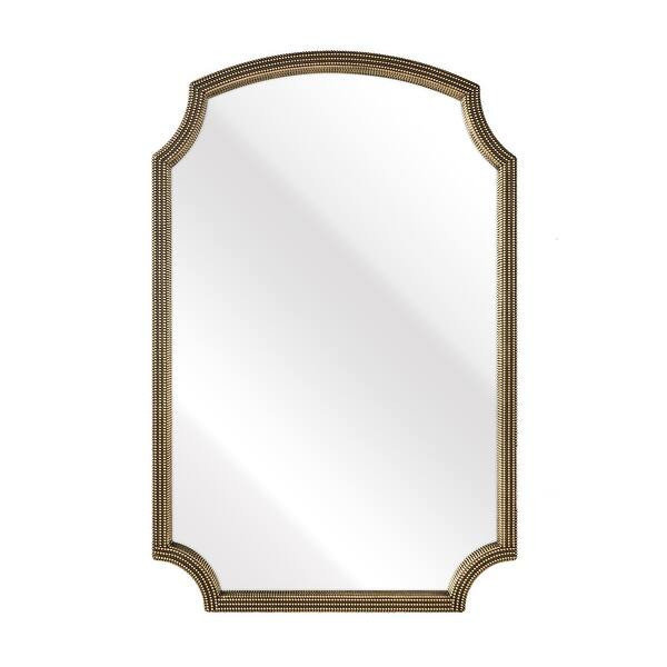 Elk Home Beader Gold Wood Composite 30.25 Inch Wide Mirror | Bed Bath & Beyond