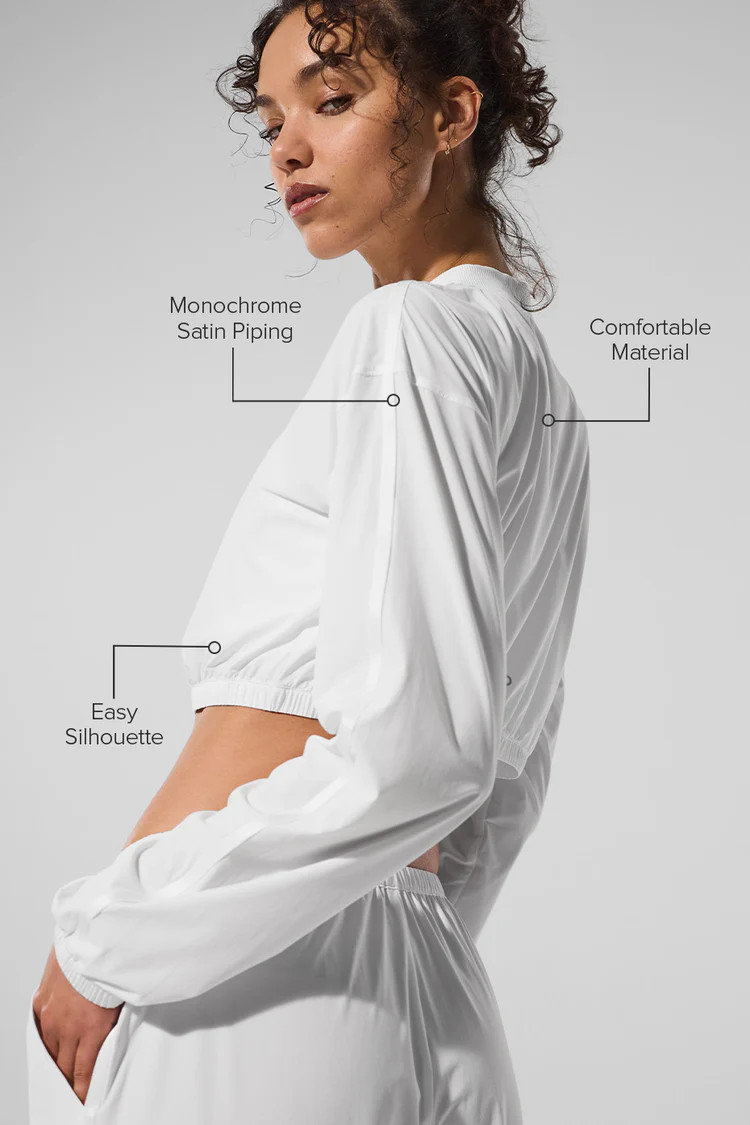 Cropped Breezy Full-Zip Cover Up | Alo Yoga (US)