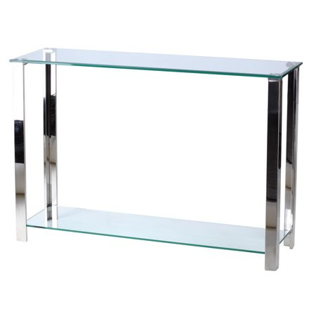 Cortesi Home Melissa Double Shelf Glass Console Table 43 | Walmart (US)