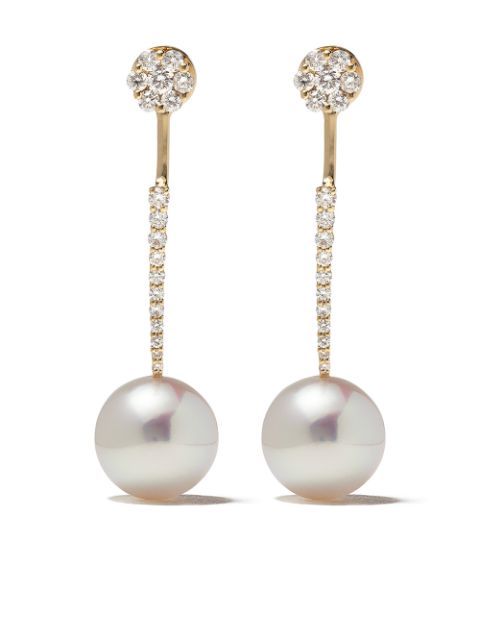 18kt rose gold Novus South Sea pearl and diamond earrings | Farfetch (US)