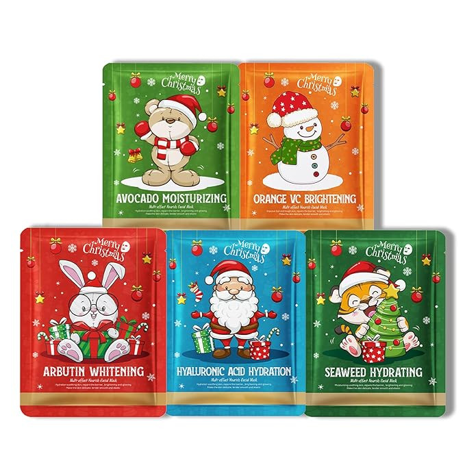 Christmas Gifts Face Masks Skincare Teenage Girls - Holiday Face Masks Bulk with Hyaluronic Acid ... | Amazon (US)