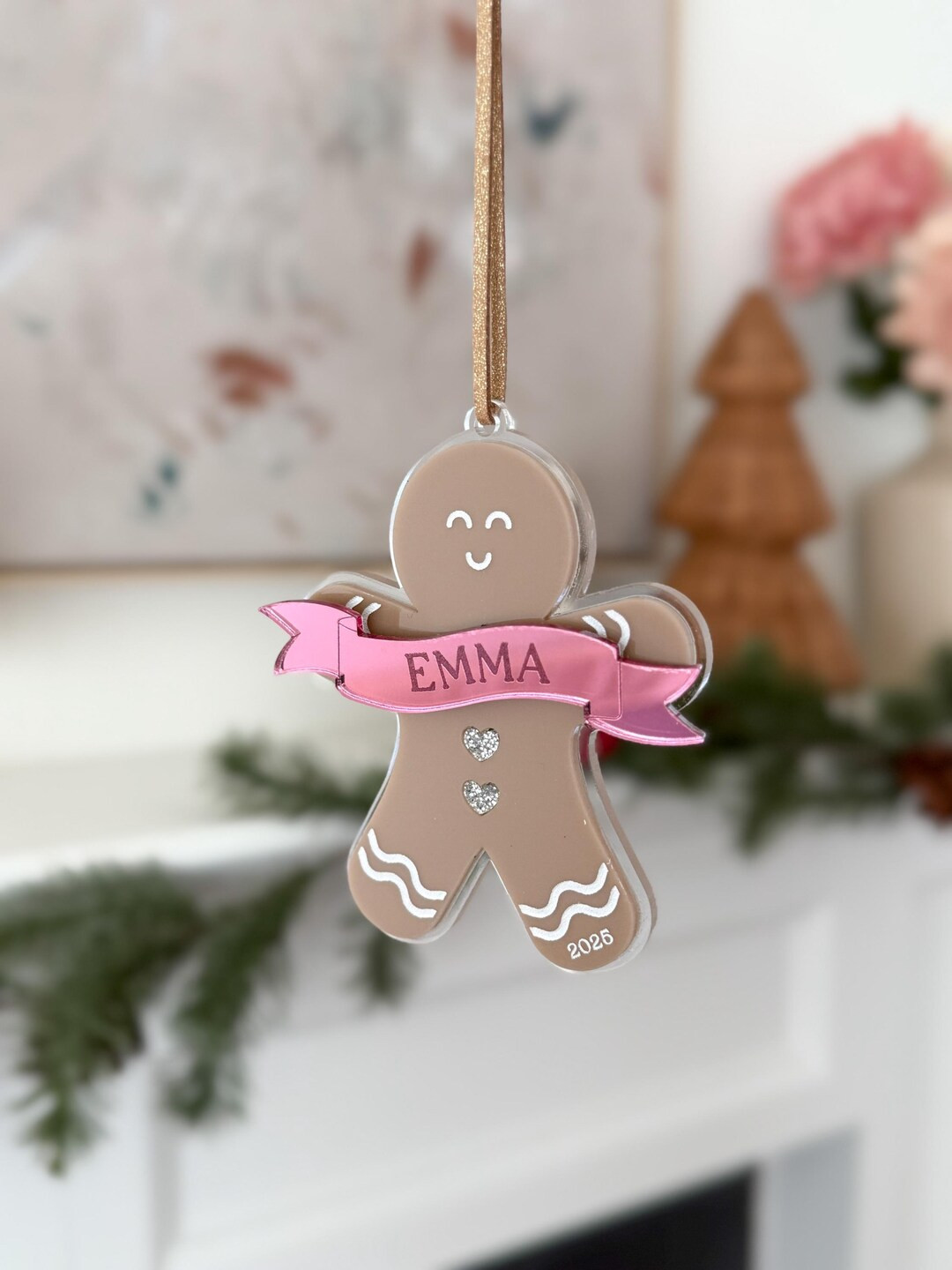 Personalized Gingerbread Cookie Ornament - Christmas Ornament - Baby's First Christmas Ornament -... | Etsy (US)