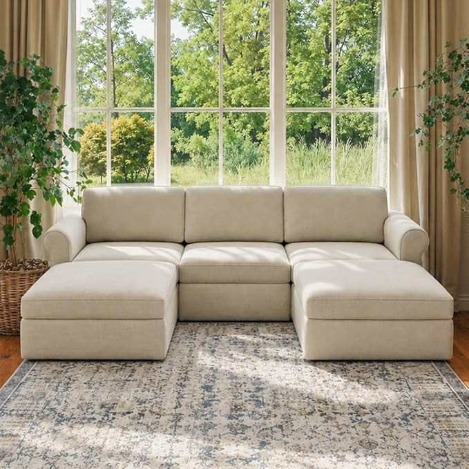 Novilla 108" Modular Sectional Sofa, Modular Sectional Couches for Living Room, Chenille Removabl... | Amazon (US)