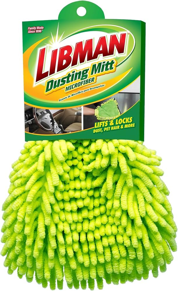Libman Microfiber Dusting Mitt – Dual-Sided Dusting Glove with Elastic Cuff, Polishing & Dustin... | Amazon (US)