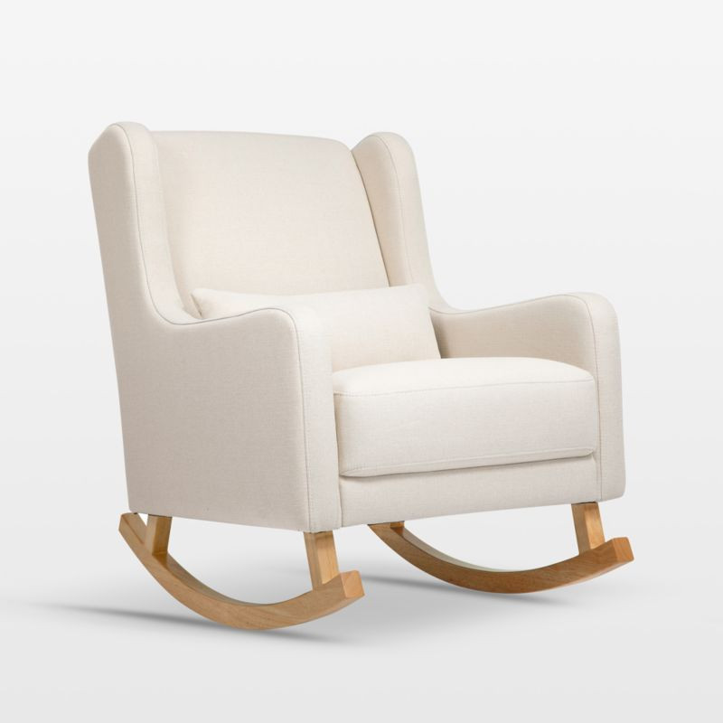Babyletto Kai Natural Performance Nursery Rocking Chair with Wood Legs + Reviews | Crate & Kids | Crate & Barrel