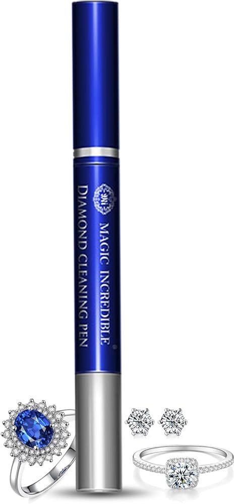 Diamond Ring Cleaner Pen, Quick & Portable Jewelry Cleaner Pen Stick for Gold,White Gold,Diamonds... | Amazon (US)