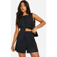 Womens Petite Tailored Short - Black - 12 | boohoo (US & Canada)