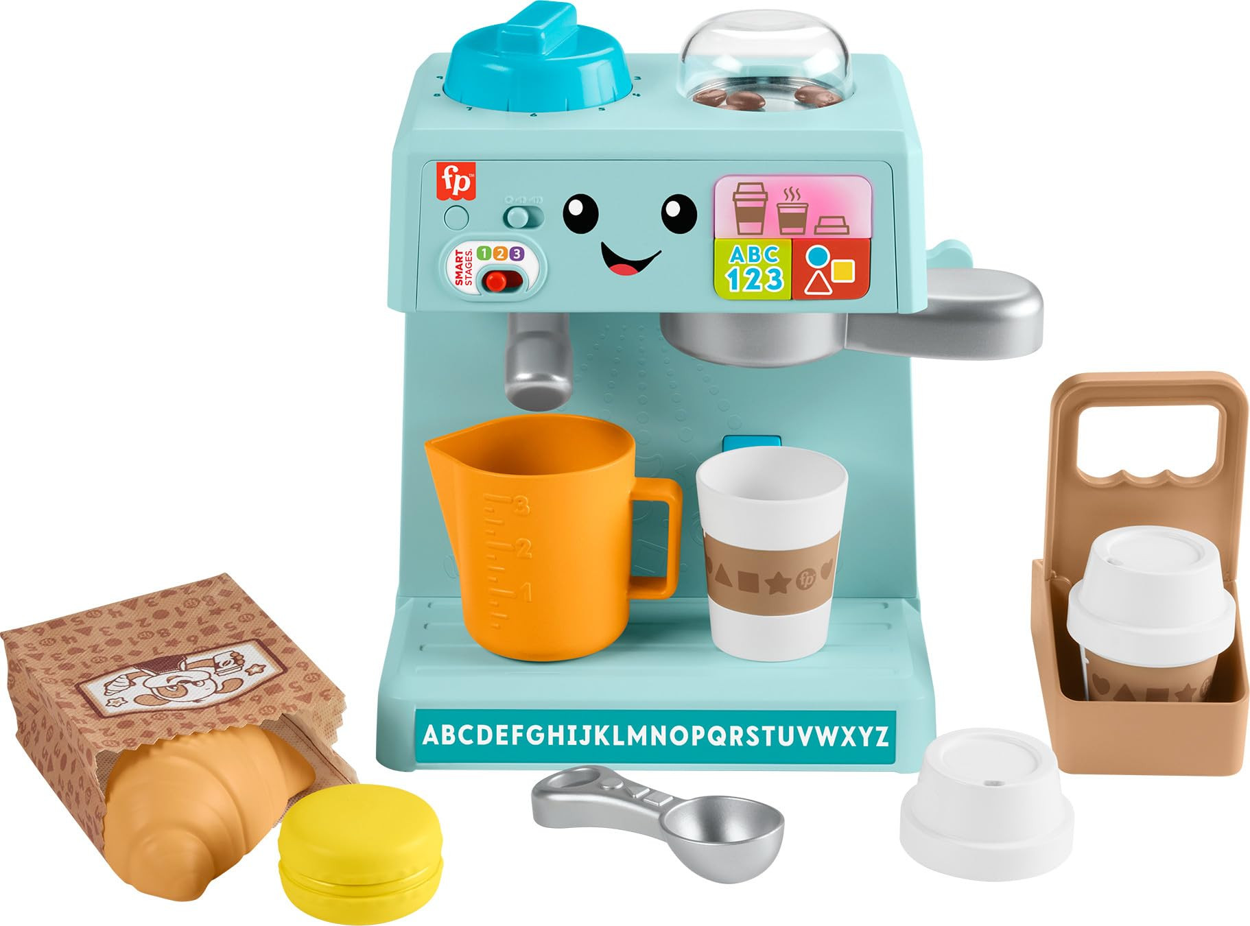 Fisher-Price Toddler Toy Laugh & Learn Coffee Café Musical Playset with Educational Songs & 10 P... | Amazon (US)