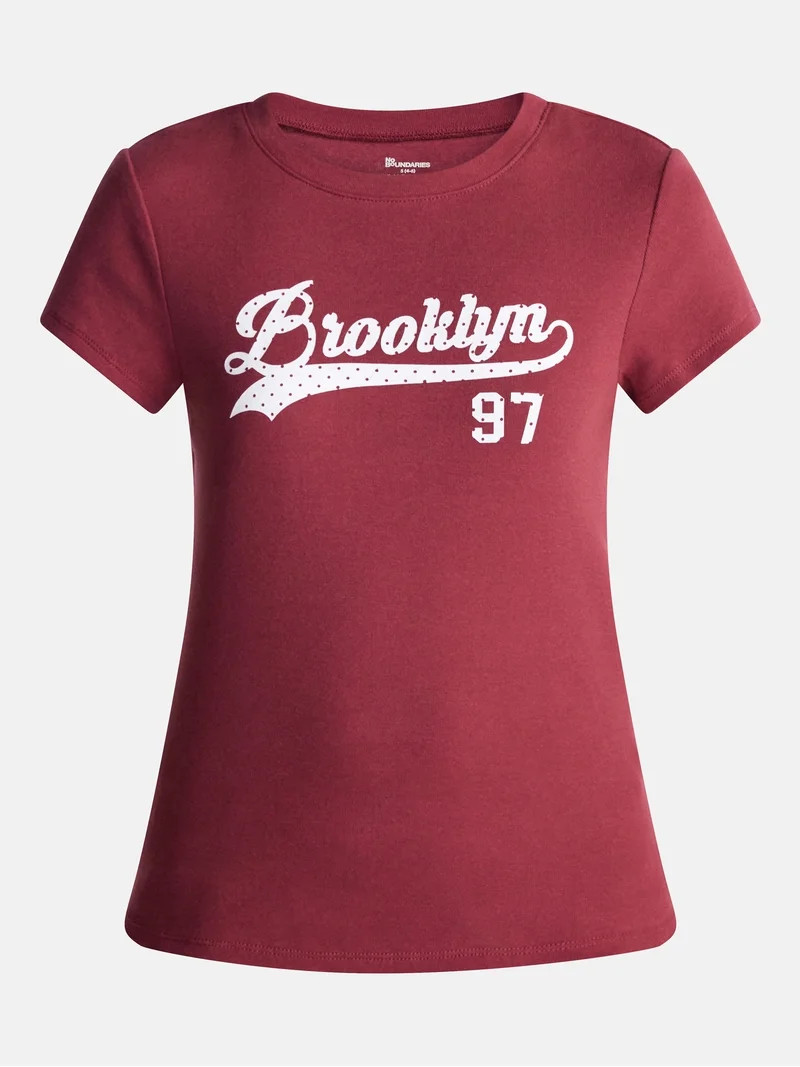 No Boundaries Longline Graphic Cotton Baby Tee, Women's XXS-XXL | Walmart (US)