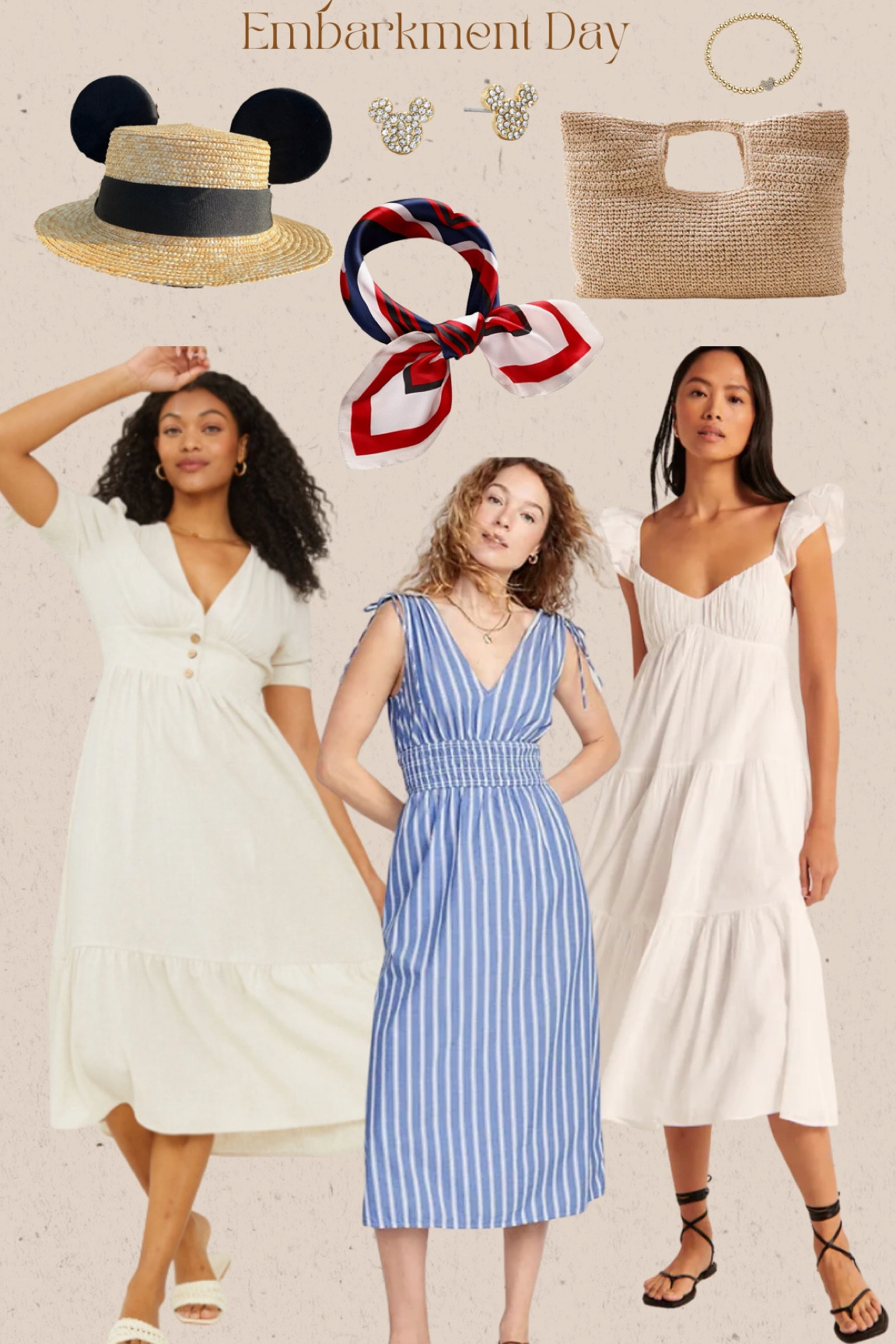 Just an idea of what I would wear for Embarkment Day on a Disney Cruise Line Trip! 

I don’t think you can go wrong with a nautical inspired look especially for photos against the iconic red funnel of a Disney Cruise ship! 

The best part? You could rewear these looks for Memorial Day and the 4th of July! 

Disney outfit idea | Disney Cruise | Spring Break 

#LTKtravel #LTKunder50