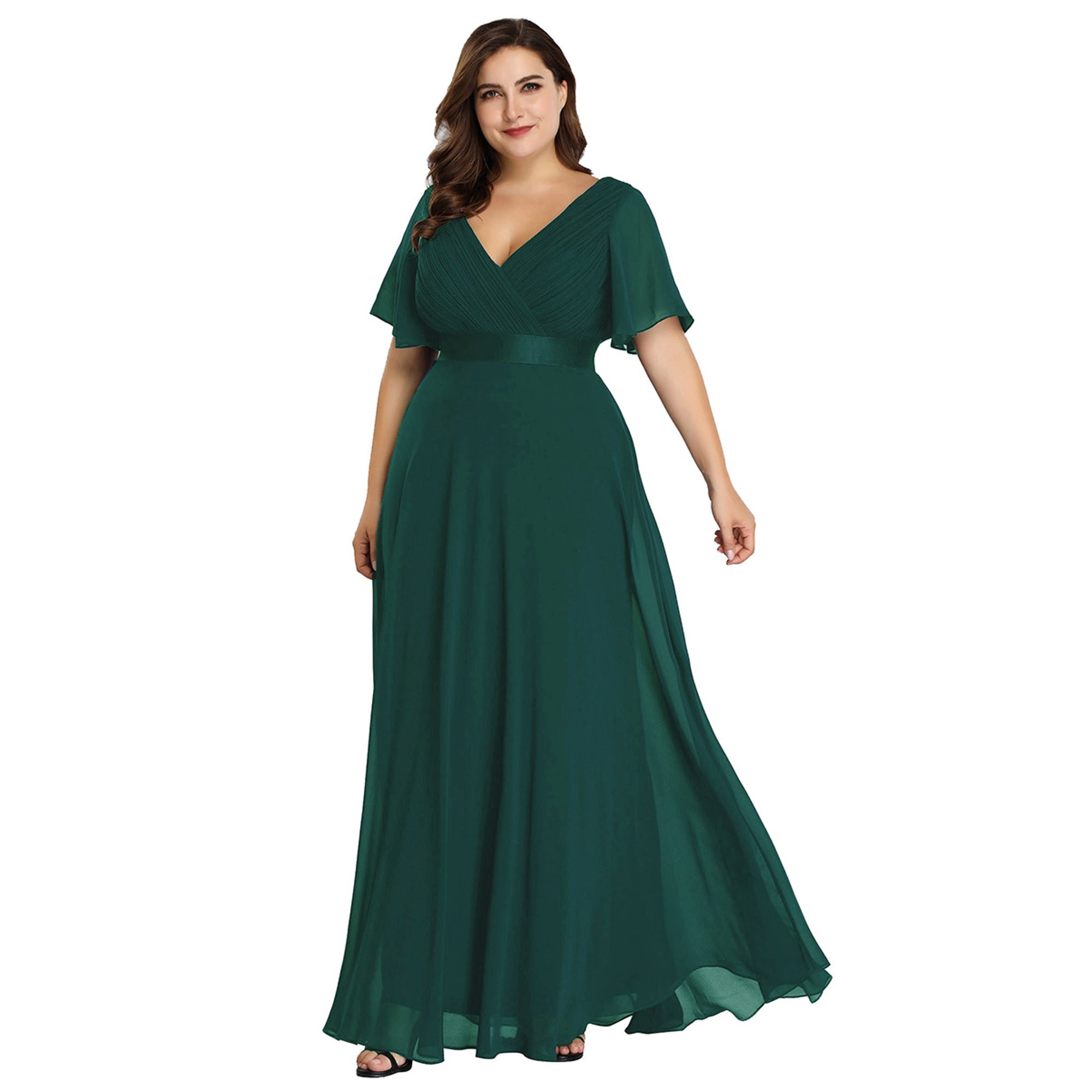 Ever-Pretty Women's Plus Size Fomral Evening Dresses for Women 98902 Dark Green US24 | Walmart (US)