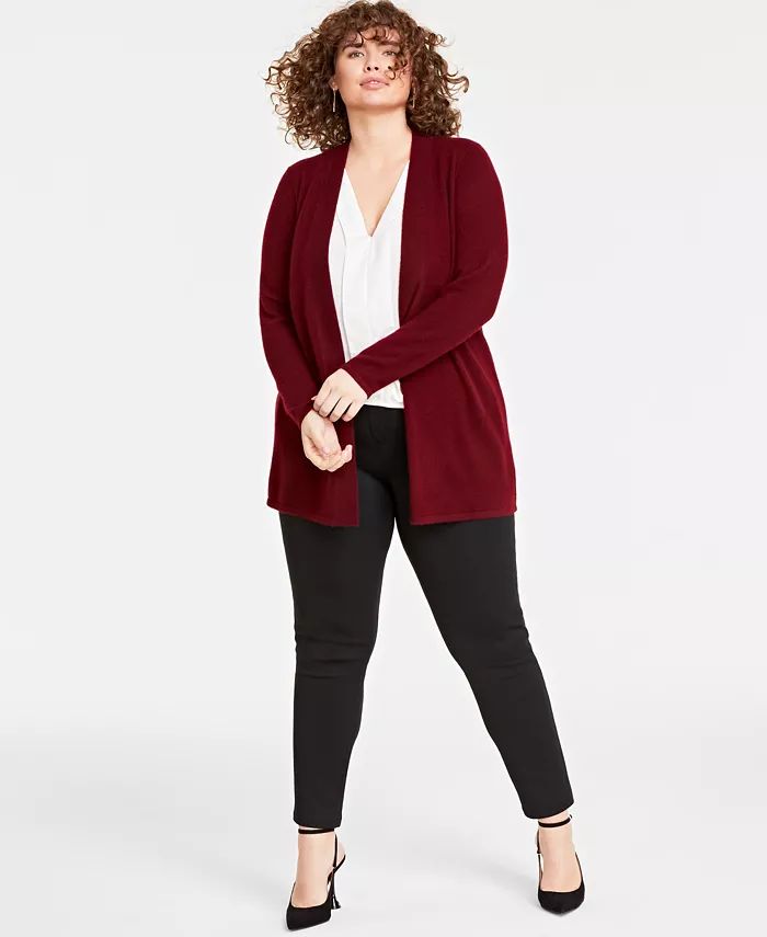 Charter Club Plus Size 100% Cashmere Duster Cardigan, Created for Macy's - Macy's | Macys (US)