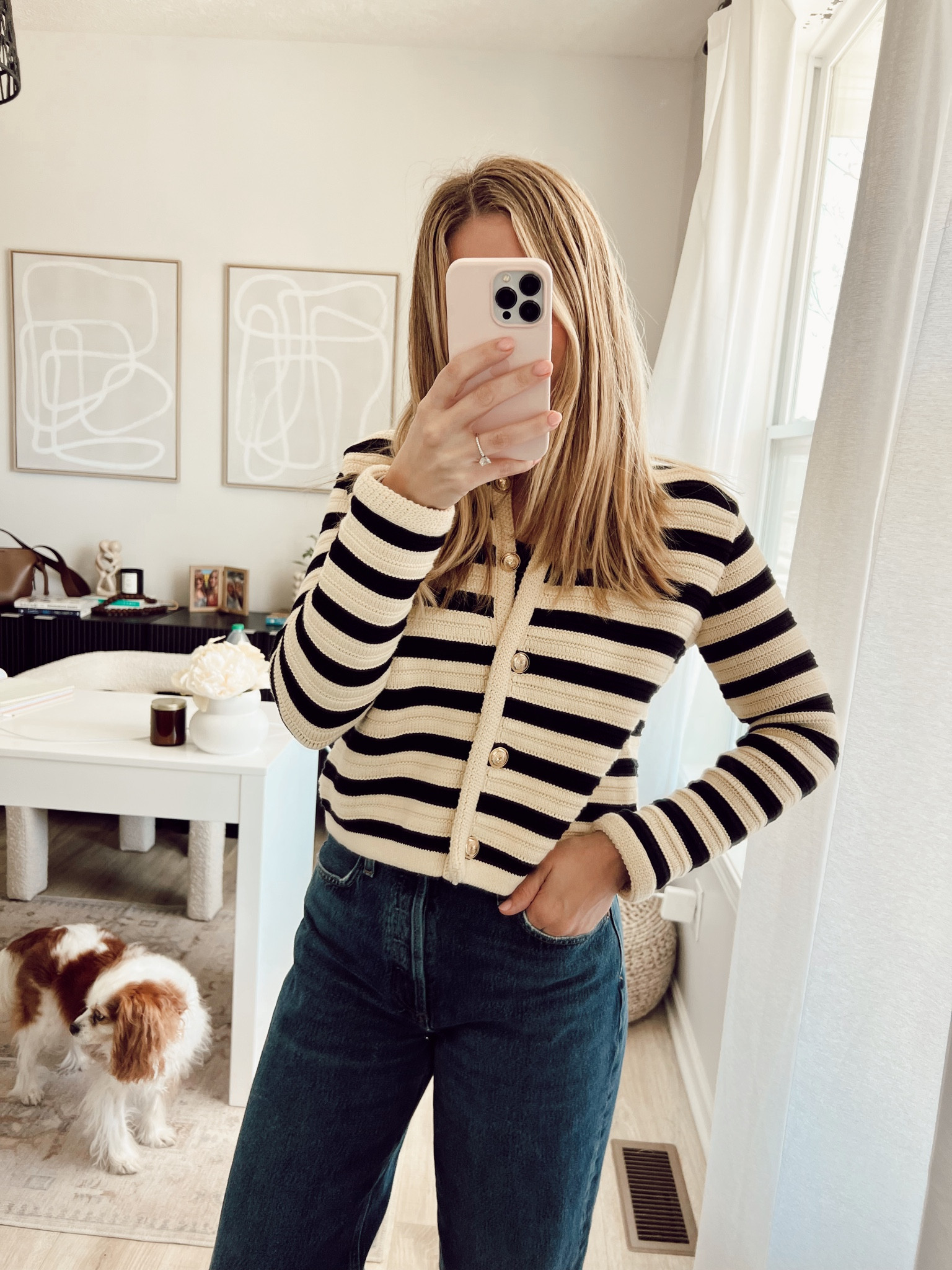 Long Open-Front Striped Cardigan curated on LTK