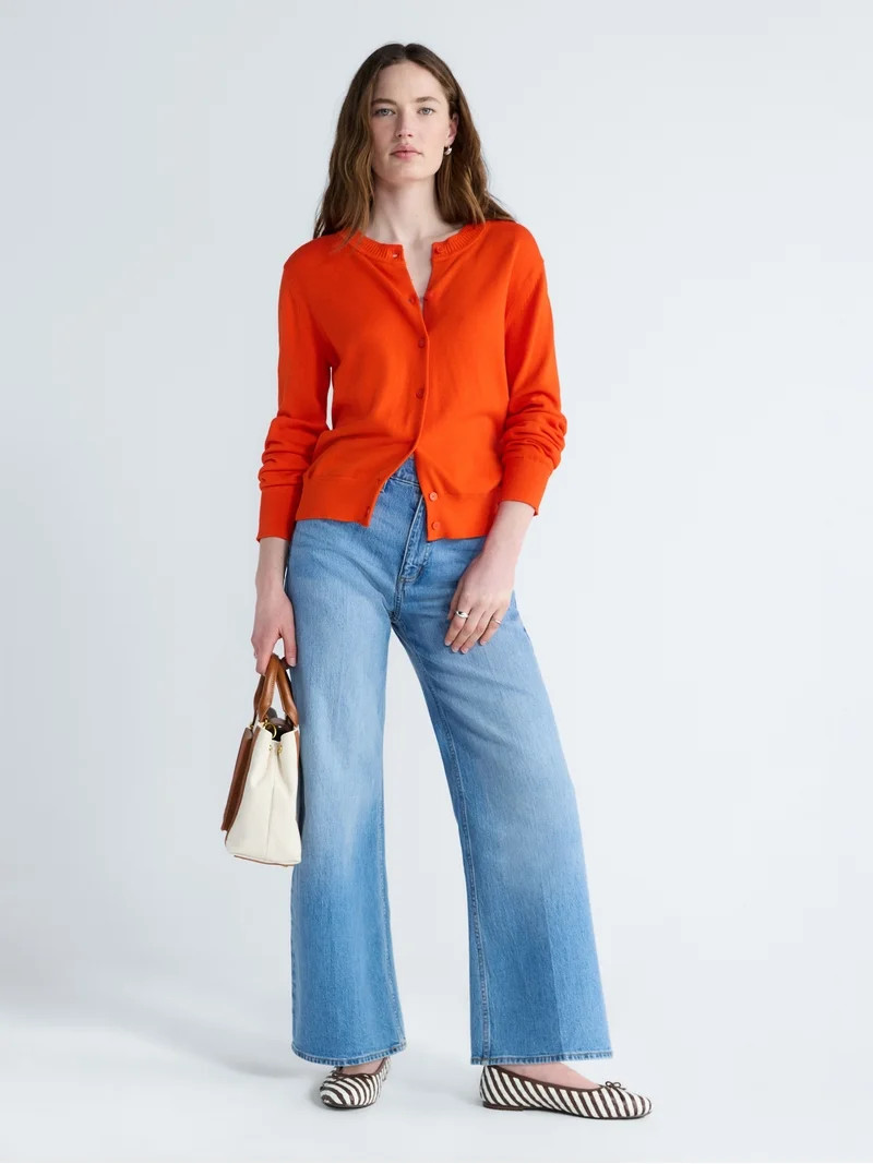 Free Assembly Women's and Women's Plus High Rise Cropped Wide Leg Jeans, Sizes 0-22W | Walmart (US)