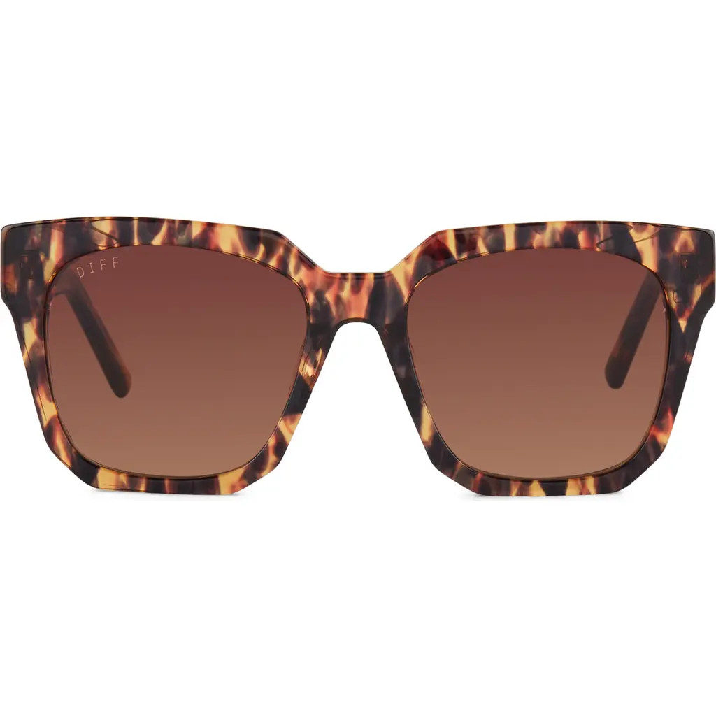DIFF Ariana II 54mm Gradient Square Sunglasses in Brown Gradient at Nordstrom | Nordstrom