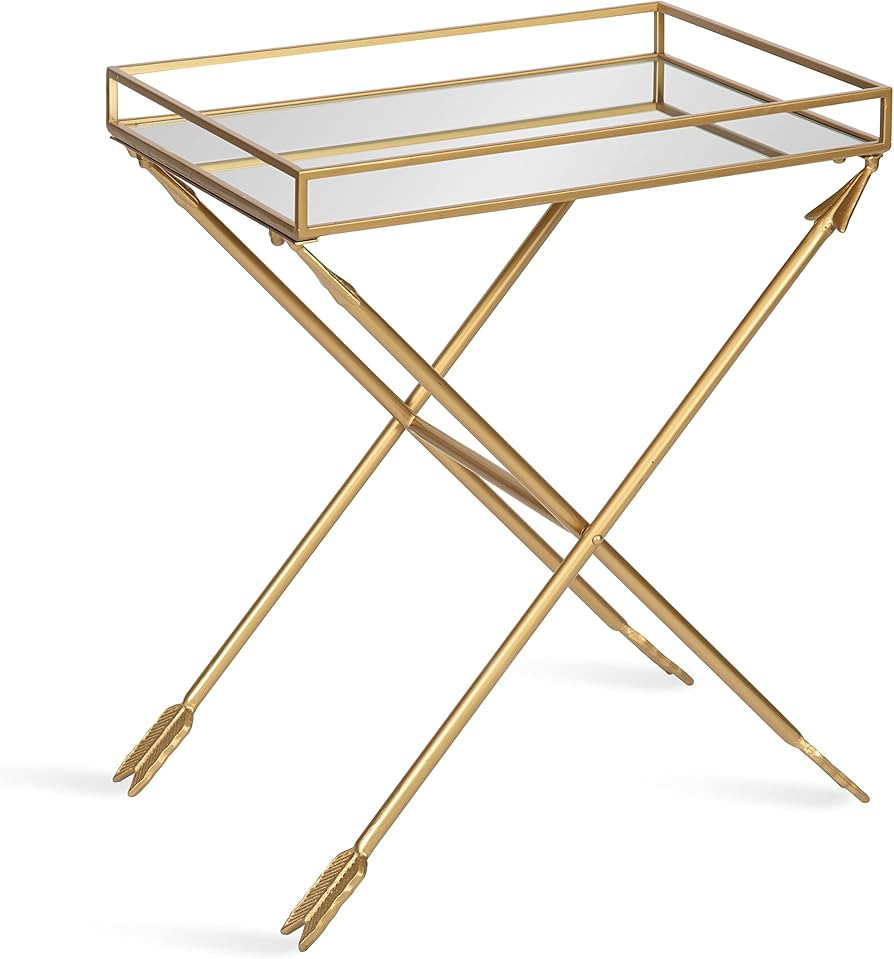 Kate and Laurel Madeira Modern Arrow Metal Table, 21 x 14 x 26, Gold, Decorative Glam Table for S... | Amazon (US)