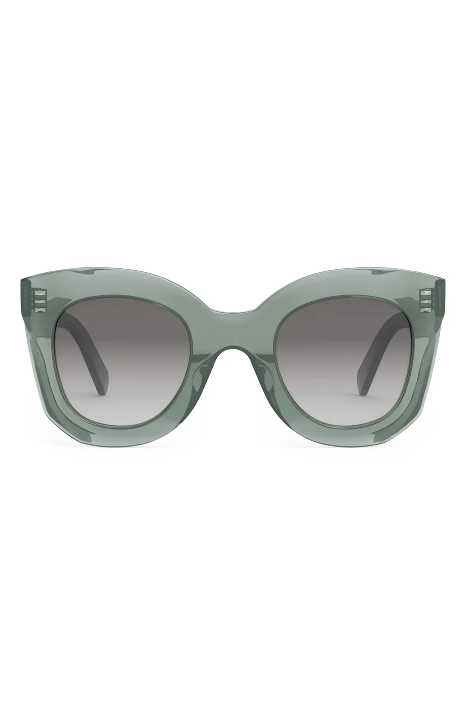 CELINE Bold 3 Dots 49mm Small Gradient Square Sunglasses | Nordstrom | Nordstrom