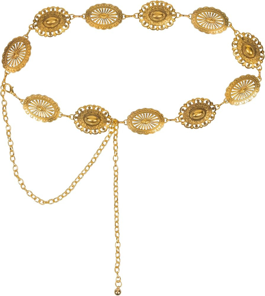 Western Belts for Woman-Cowgirl-Cowboy-Country-Chain-Belt | Amazon (US)