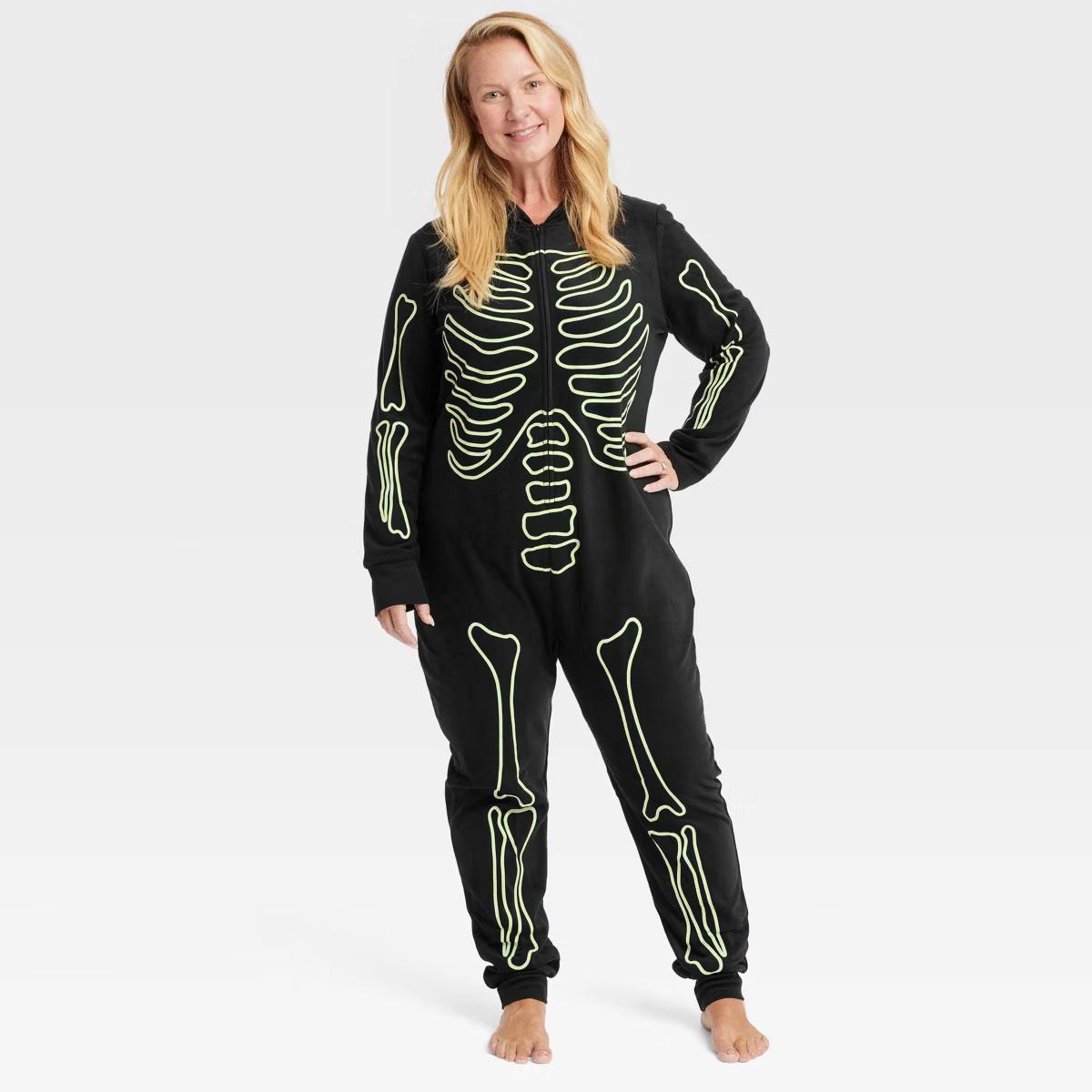 Women's Glow-In-The-Dark Skeleton Halloween Matching Family Union Suit - Hyde & EEK! Boutique™ ... | Target
