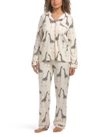 2pc Organic Cotton Zebra Pajama Set | TJ Maxx