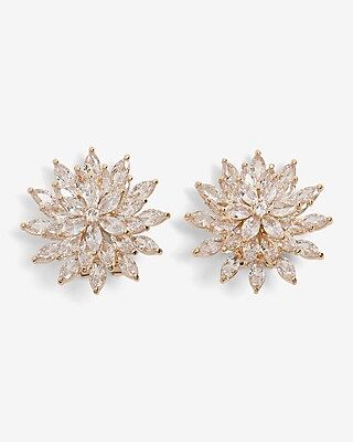 Rhinestone Flower Burst Stud Earrings | Express