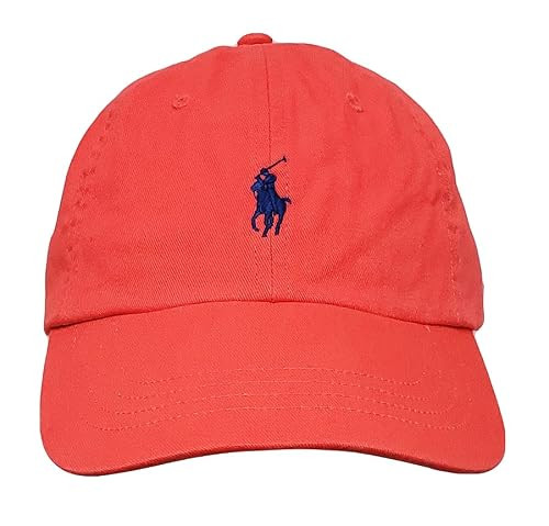 POLO RALPH LAUREN Mens Polo Sports Pony Logo Hat Cap (One Size, Red (Navy Pony)) | Amazon (US)