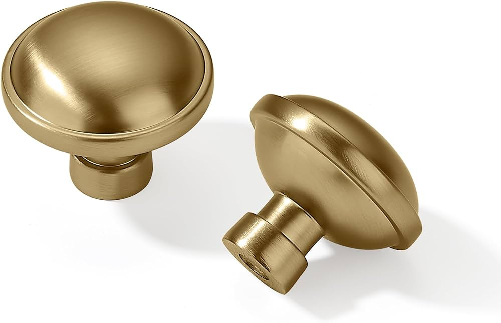 2 Pack 1-1/4 inch Kitchen Cabinet Knobs Drawer Knobs Dresser Knobs Champagne Bronze Zinc Knobs Dr... | Amazon (US)