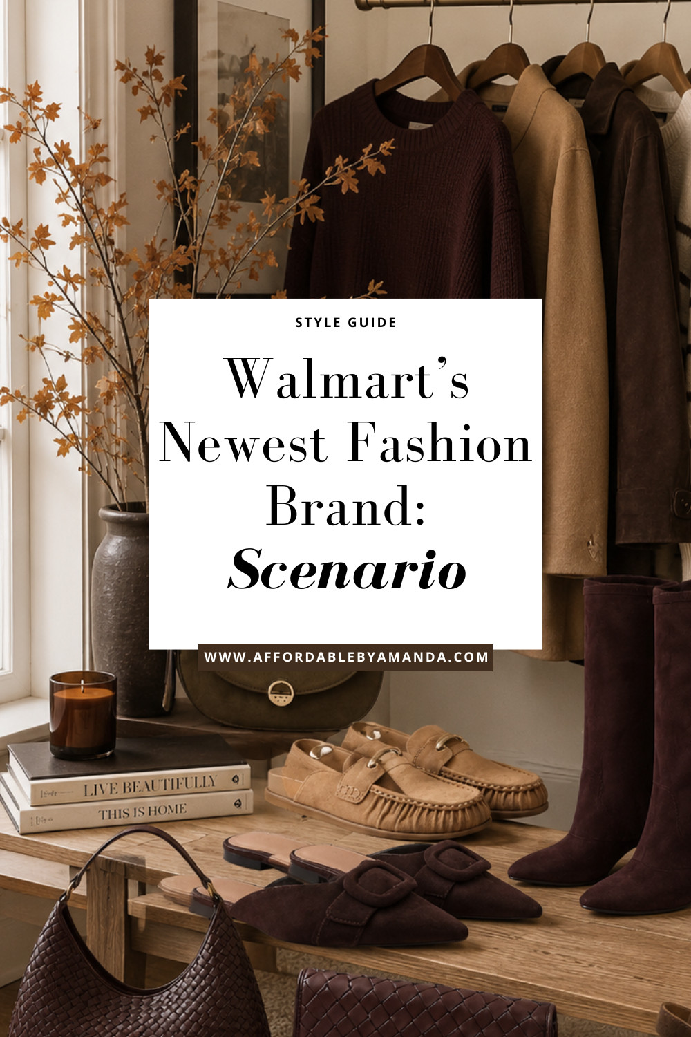 🍂🫣 NEW BRAND AT WALMART!? Check out these gorgeous early fall finds from Walmart & F0llow me Amanda Burrows | Midsize Fashion | size 10 Fashion Inspo for more affordable new Walmart styles!! 

Scenario is a new, quiet-luxury-inspired women’s fashion and lifestyle brand quietly launched by Walmart in early August 2026. The line focuses on elevated capsule wardrobe basics, seasonal apparel, footwear, handbags, and accessories designed with a trendy, high-end aesthetic at budget-friendly prices. 

Walmart fashion, Walmart fall fashion, Walmart fashion finds, Walmart new arrivals, designer inspired fashion, designer look for less, luxury look for less, affordable fashion, fall wardrobe, fall outfit ideas, Walmart handbags, Walmart shoes, elevated basics, neutral fall outfits, capsule wardrobe #walmartfallfashion #walmartfashion #walmartstyle #walmarthaul #designerinspired LTKootd LTKdayinmylife LTKvlog 

 #LTKdayinmylife #LTKootd #LTKSeasonal