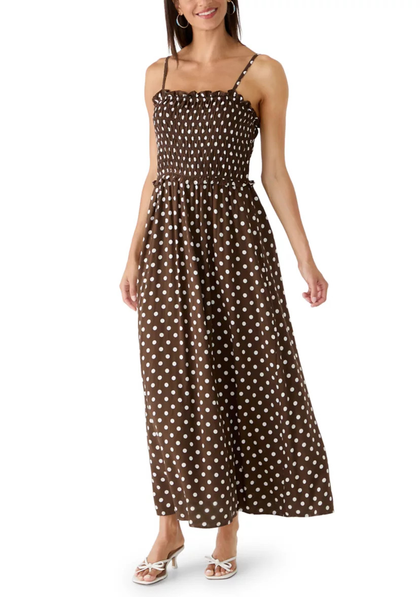 Women's Sleeveless Smock Bodice Midi Dress | Belk