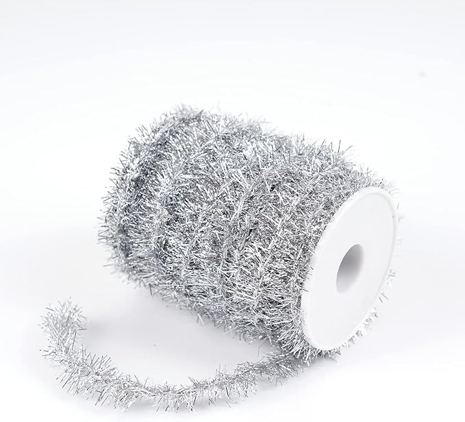 66 Feet Christmas Tinsel Garland Metallic Holiday Tinsel Garland Twist Tinsel Thin Glitter Tinsel... | Amazon (US)