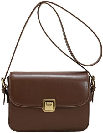 Retro Classic Leather Shoulder Womens Crossbody Bag Handbag Casual Trendy | Amazon (US)