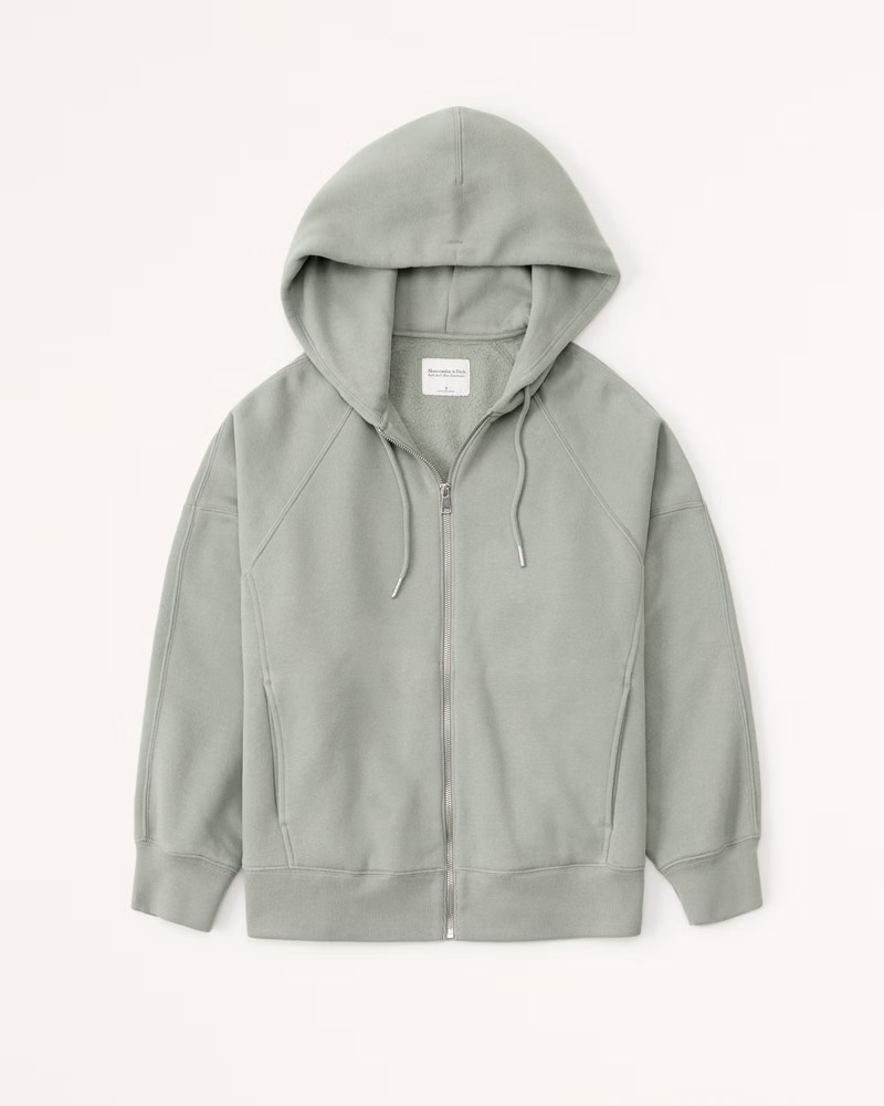 Essential Oversized Sunday Hooded Full-Zip | Abercrombie & Fitch (US)
