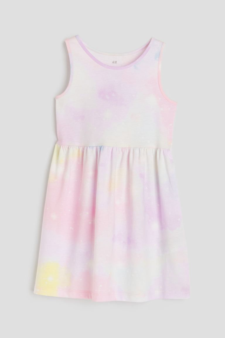 Patterned Cotton Dress - Light pink/patterned - Kids | H&M US | H&M (US + CA)