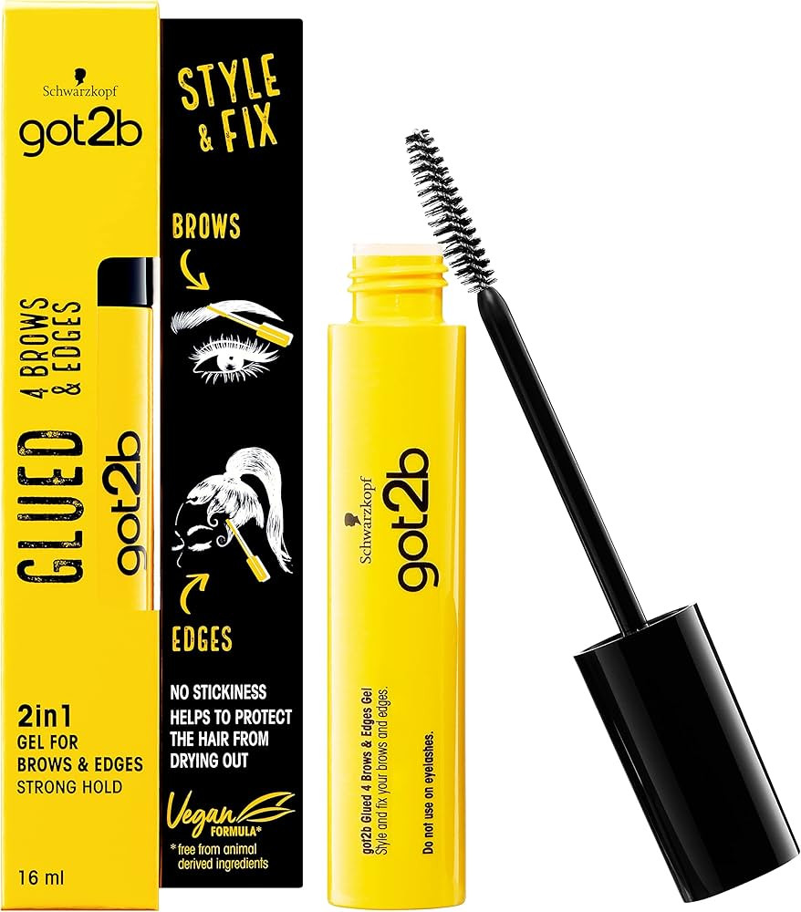 Got2B Schwarzkopf Glued for Brows & Edges 2 in 1 Wand Gel, For Laying Edges and Styling Brows, 72... | Amazon (US)