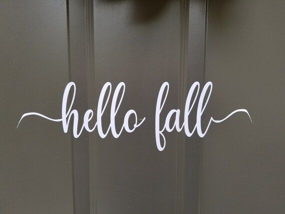 Hello Fall Front Door Decal | Etsy | Etsy (US)