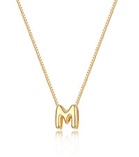 Bubble Gold Letter Necklace for Women, 14k Gold Plated Balloon Initial Necklace, Dainty Gold Neck... | Amazon (US)