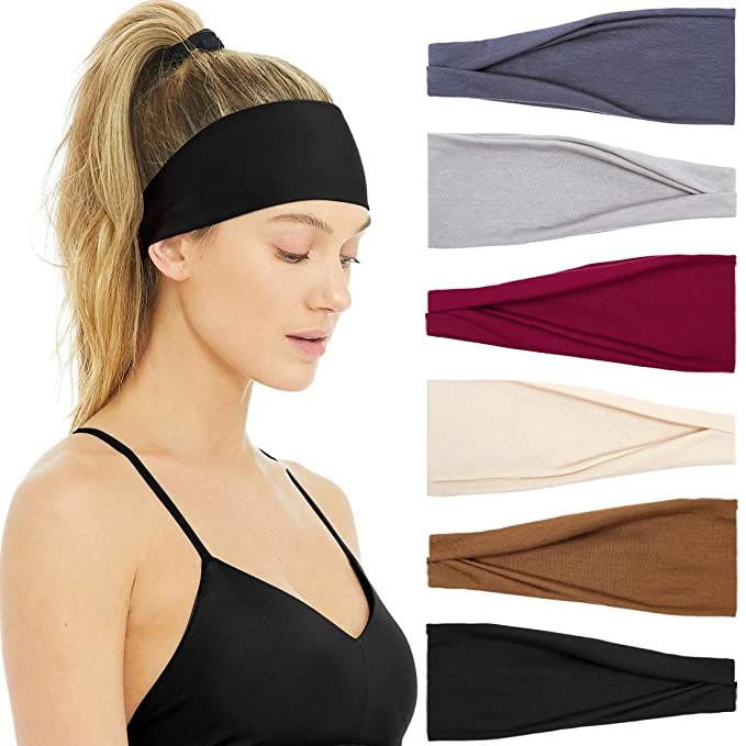 Huachi Women's Headbands Non Slip Fashion Headbands for Women's Hair Workout Yoga Exercise Sweat ... | Amazon (US)