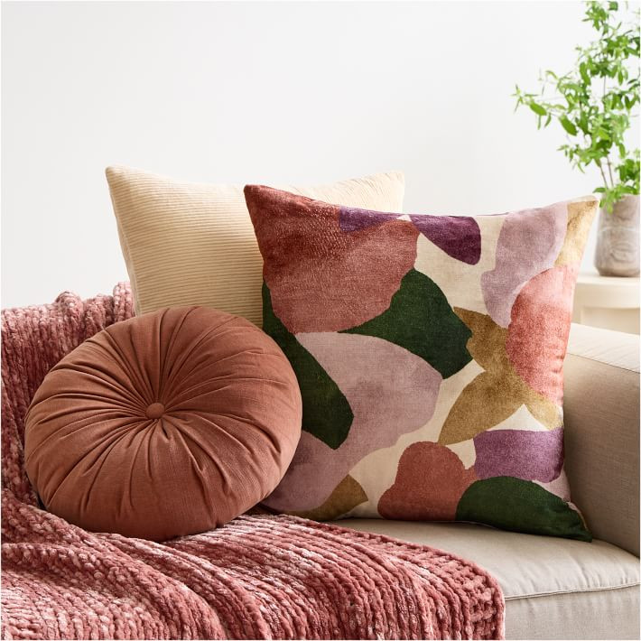 Modern Abstract Floral Pillow Cover | West Elm (US)
