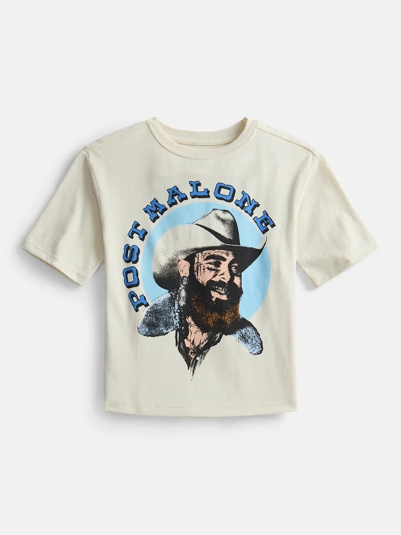 Post Malone Boy\u2019s Retro Graphic Crewneck Tee with Short Sleeves, Sizes 4-18 | Walmart (US)
