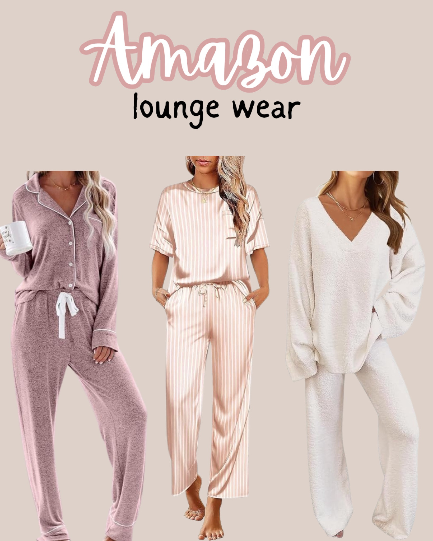 Loungewear sets from Amazon prime 

Amazon, lounge wear, lounge shorts, lounge pants, pajama set, fall loungewear, travel outfit, fall lounge sets, fall fashion, postpartum loungewear, matching set, Amazon fashion, Amazon maternity, Amazon postpartum
#amazon #lounge #loungeset

#LTKSeasonal #LTKFindsUnder50 #LTKTravel
