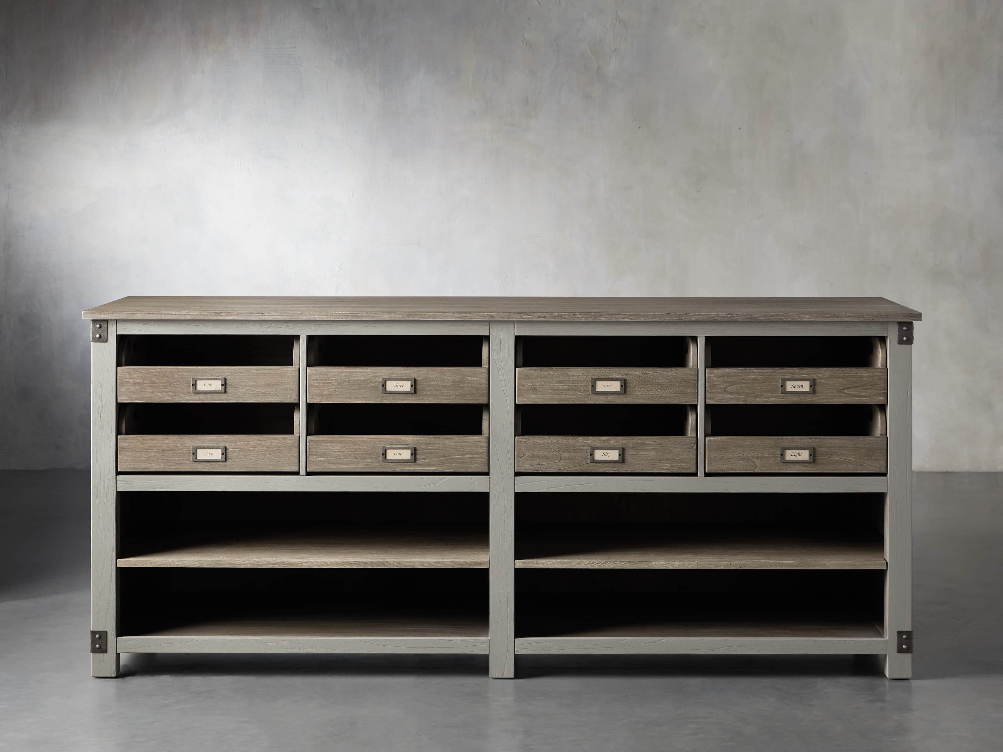 Telegraph Lateral Storage Cabinet in Stratus | Arhaus