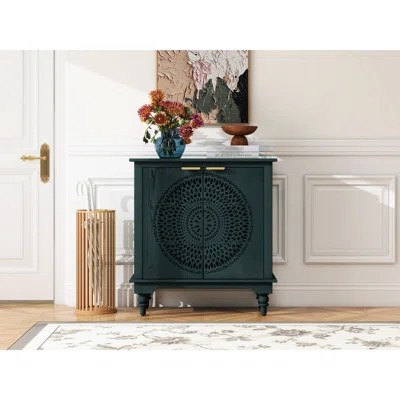 Hollow- Storage Cabinet With Dumping Device - Blackish American Style Large Space Accent In For Entryway | Wayfair North America
