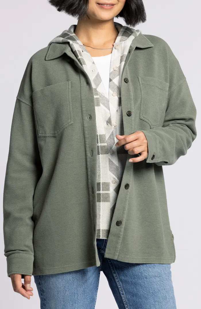 Brooke Oversize Cotton Blend Shirt Jacket | Nordstrom
